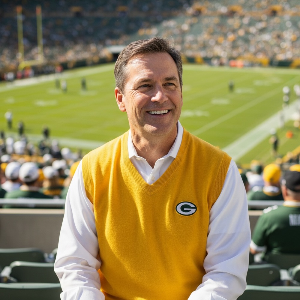 Men's Greenbay Packers V-Neck Vest